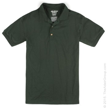 Forest Green Adult Jersey Knit Polo