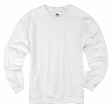 Irregular White Adult Crewneck