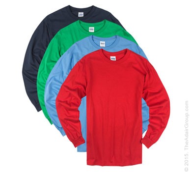 Irregular Assorted Colors Adult Long Sleeve T