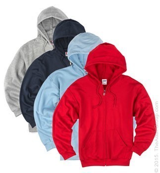 Assorted Colors Adult Zipper Hood