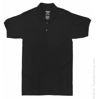 Black Adult Jersey Knit Polo