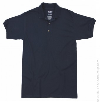 Navy Adult Jersey Knit Polo