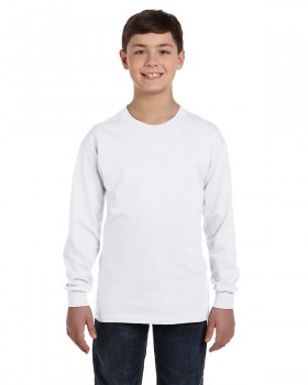 White| Kids Long Sleeve T