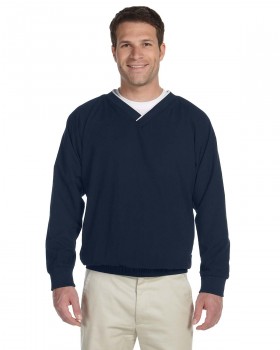 Adult Microfiber Wind Shirt Navy/ White