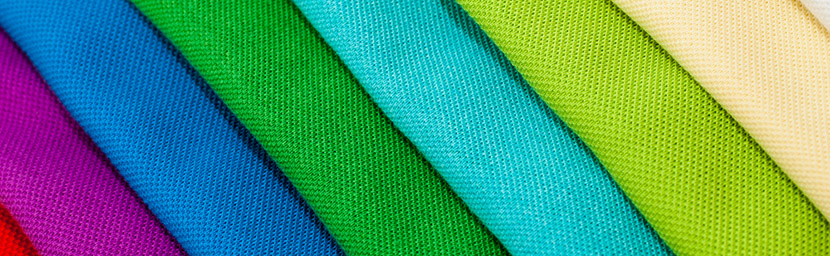 macro shot of colorful shirt material