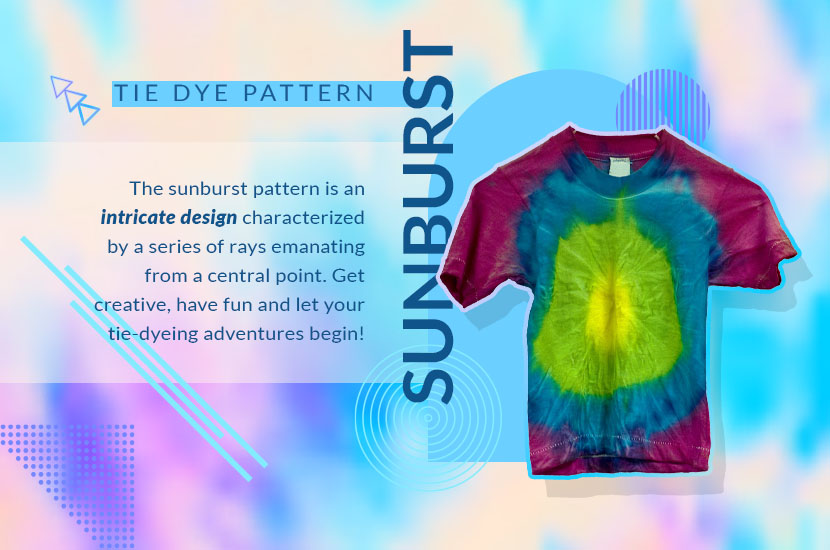 sunburst tie dye pattern