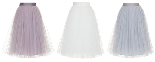 trio pastel tulle skirts