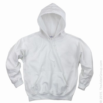 White Adult Pullover Hood